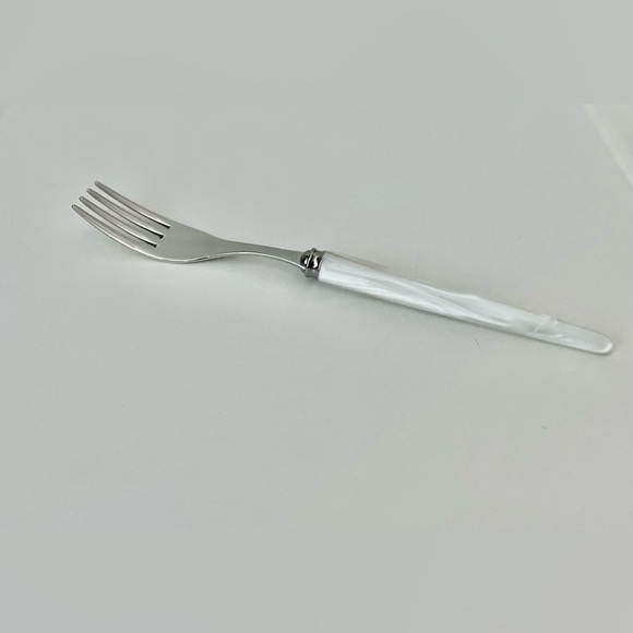 NWOT CAPDECO Elegant Tang White Dining Fork Set of 6 - Picture 4 of 4